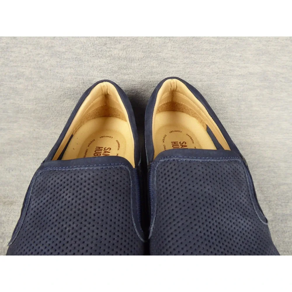 Samuel Hubbard Featherlight Olema Loafers Mens 9 M Blue Leather Slip On Shoes